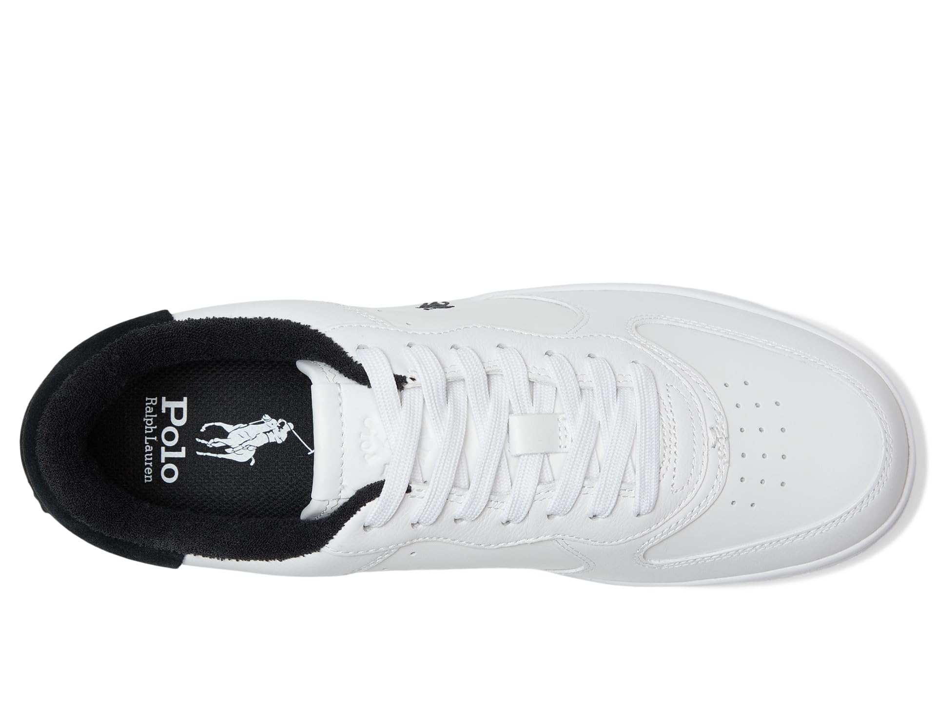 Кроссовки Polo Ralph Lauren Masters Court Leather Sneakers, цвет White/Black — фото 2