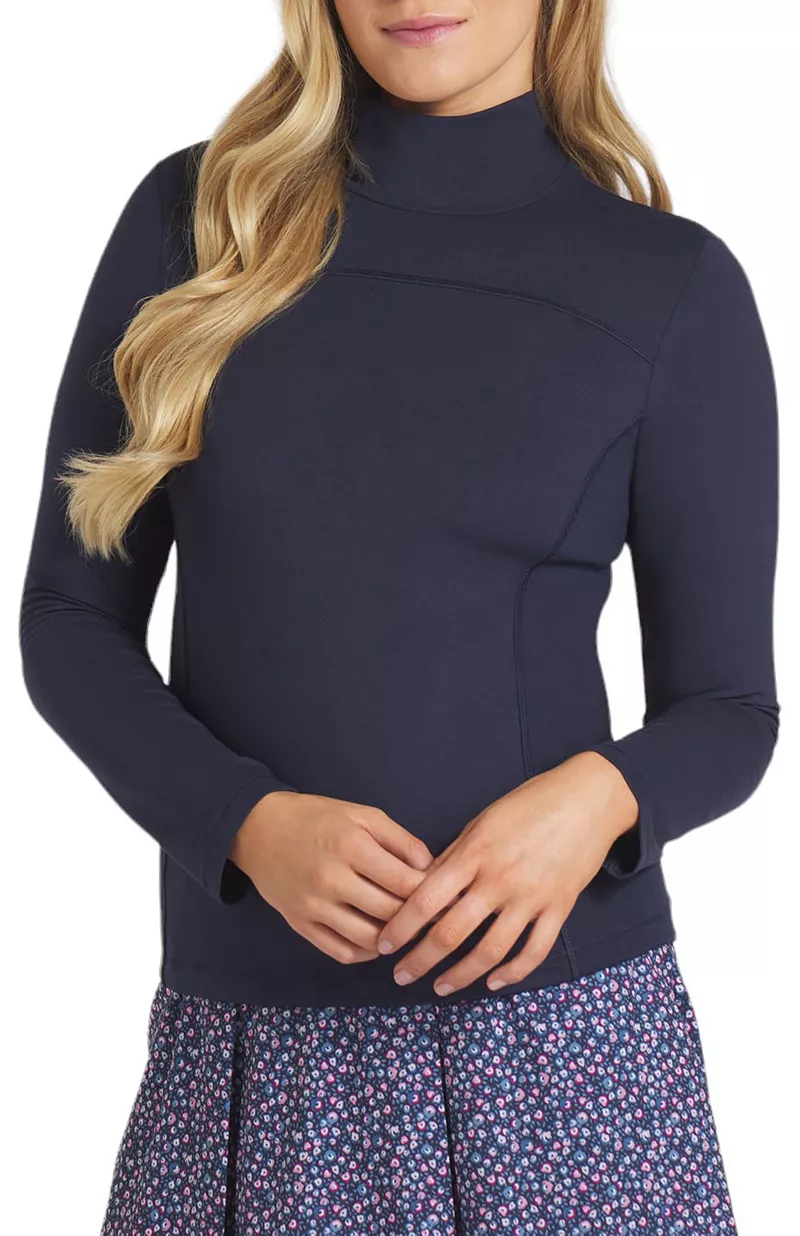

Женская рубашка для гольфа с длинным рукавом Puma Lucy Mock Neck, цвет Deep Navy