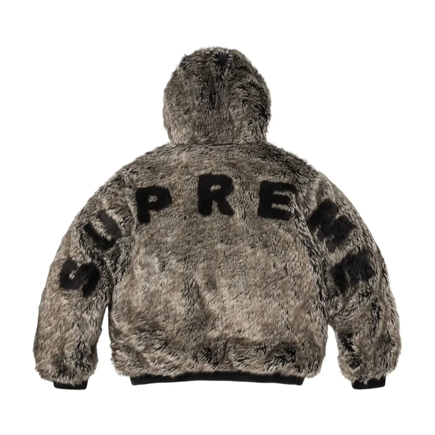 Рабочая куртка Supreme SS26 с двусторонним капюшоном из искусственного меха, черная — фото 4