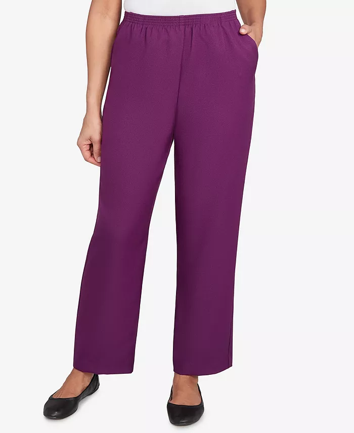 

Брюки Petite Poly Medium Alfred Dunner, фиолетовый