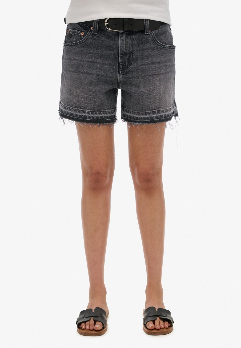 

Джинсовые шорты MID RISE CUT OFF Superdry, черный