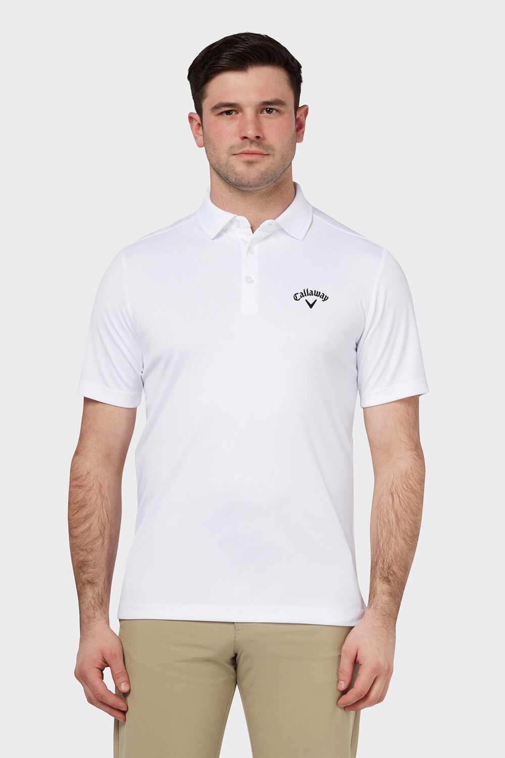 

Футболка поло с логотипом турнира на левой стороне груди Callaway Apparel, белый