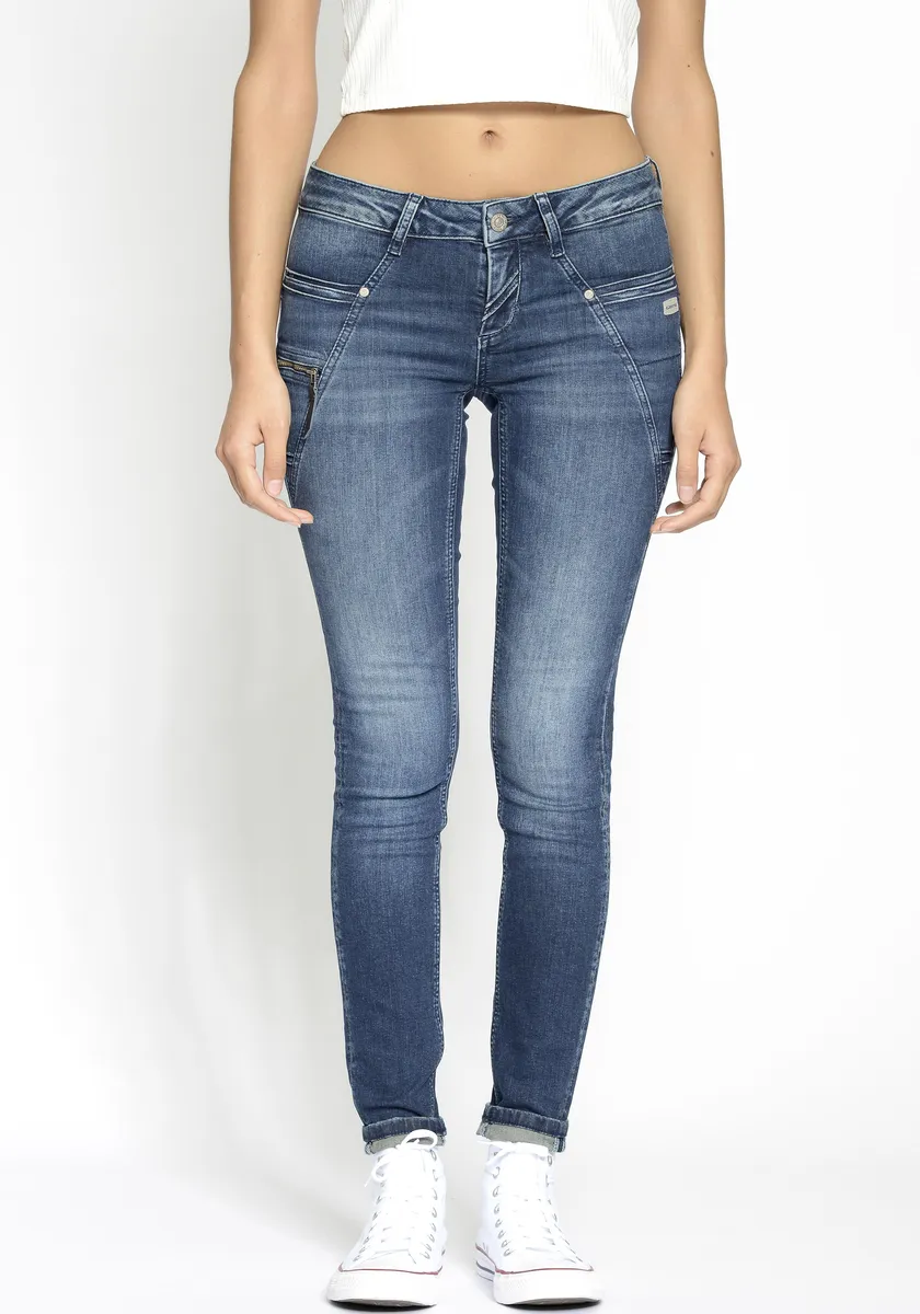 

Байкерские джинсы GANG "94Nele Biker", цвет Dark Authentic Wash