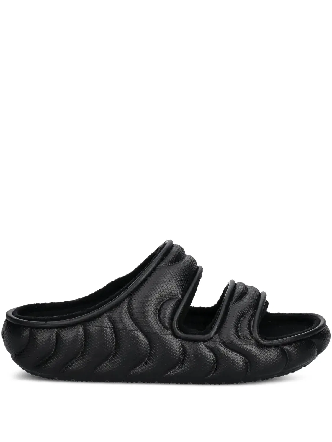 Фактурные шлепанцы Crocs, черный