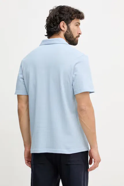 Поло с добавлением льна мужское Lacoste, синий — фото 3