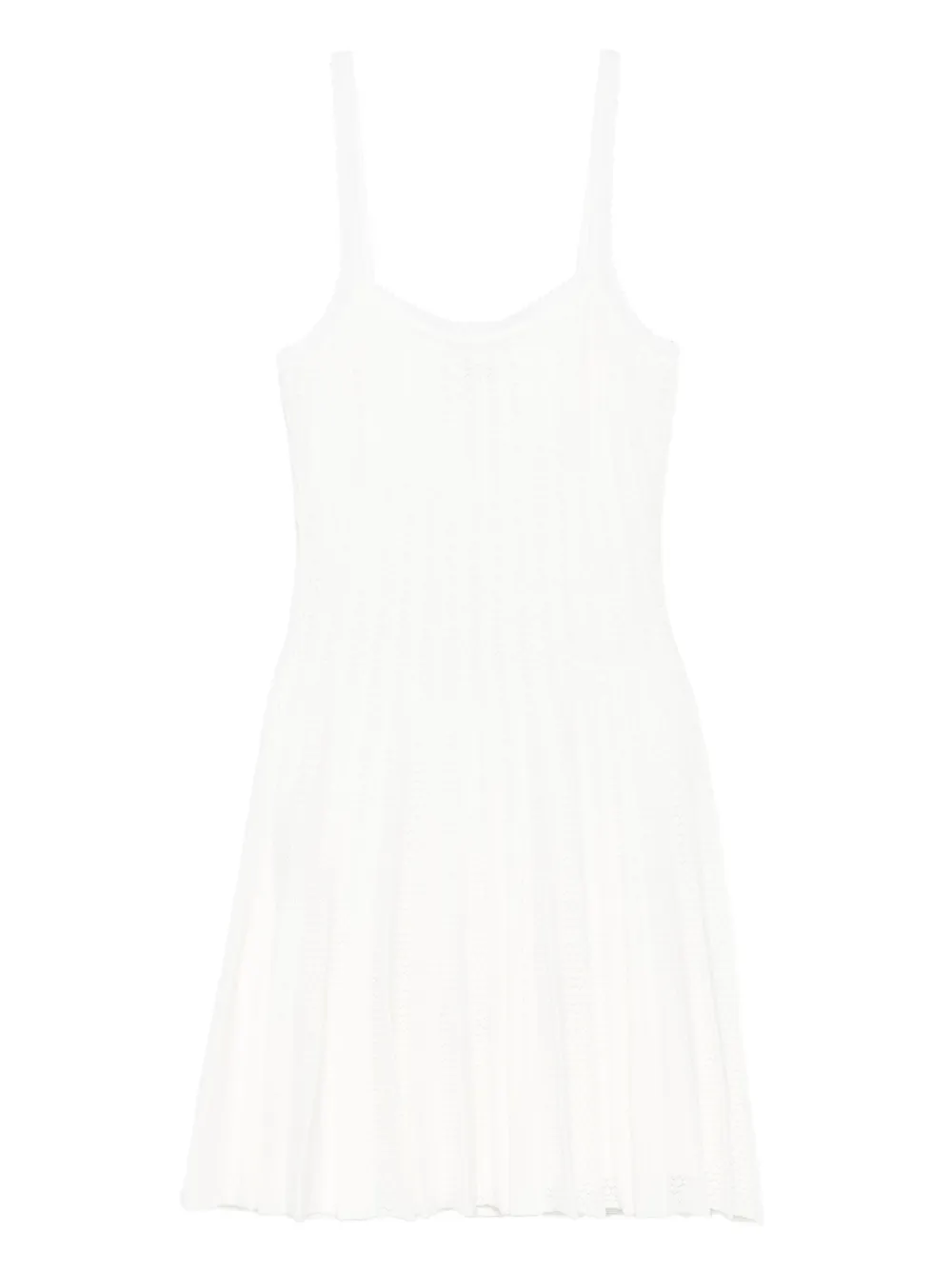 

Платье без рукавов с плиссировкой STAUD, белый