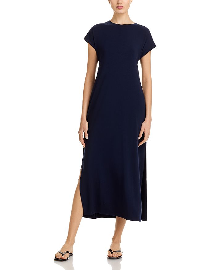 

Макси-платье с завязками на спине Eileen Fisher, синий