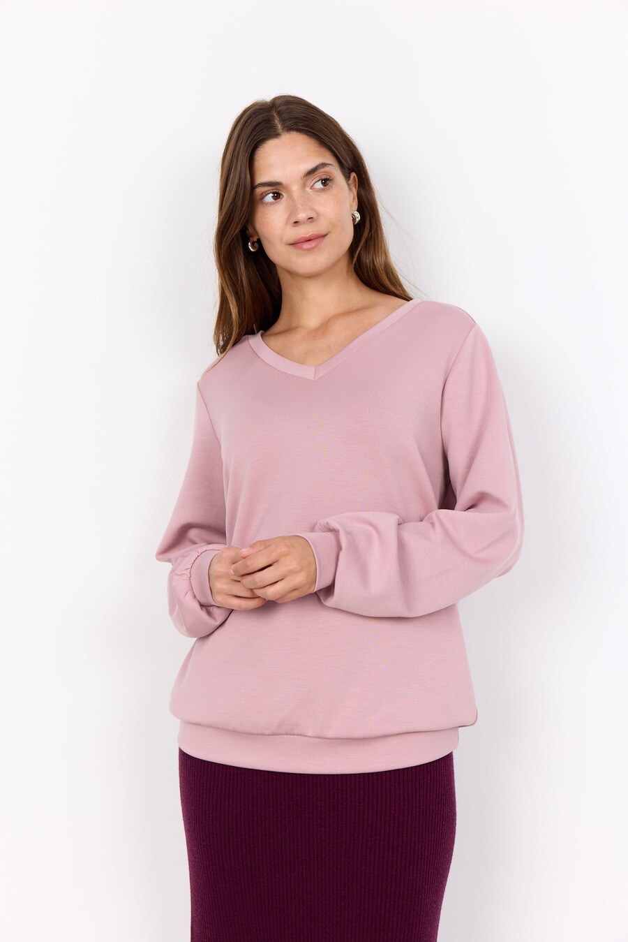 

Лонгслив Soyaconcept Shirt, светло-розовый