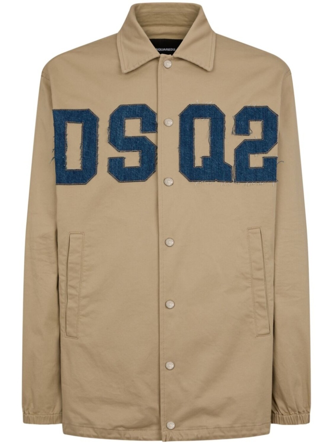 

Dsquared2 logo-appliqué shirt jacket, нейтральный цвет