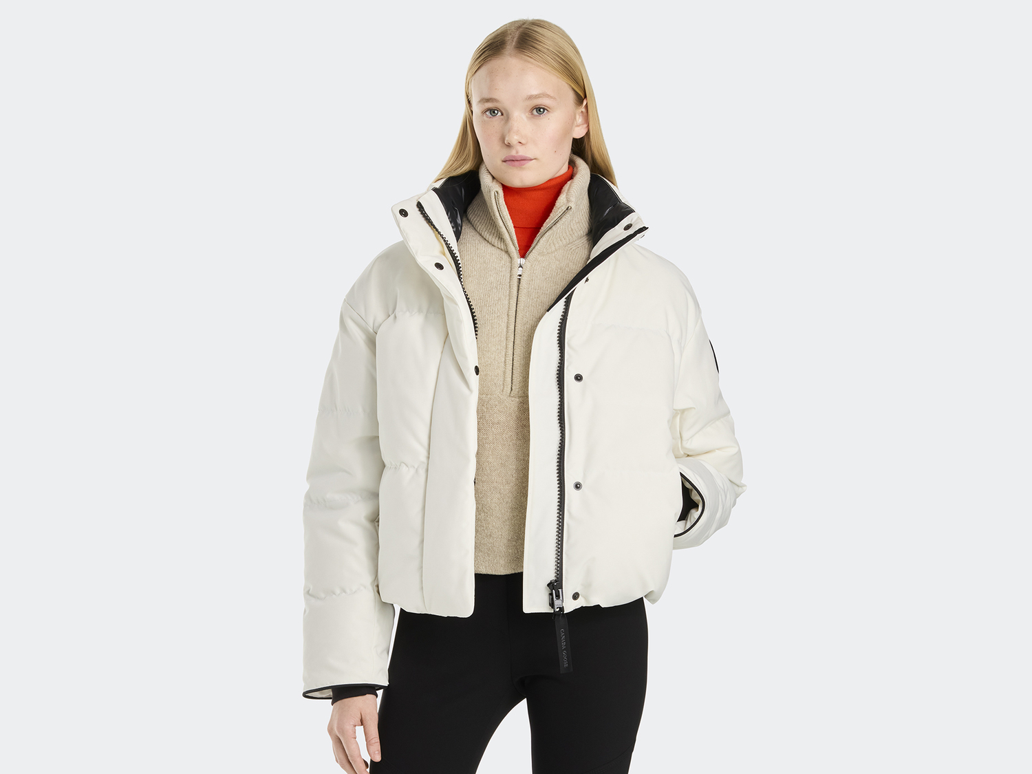 

Куртка Canada Goose Grandview Cropped Black Label, North Star White