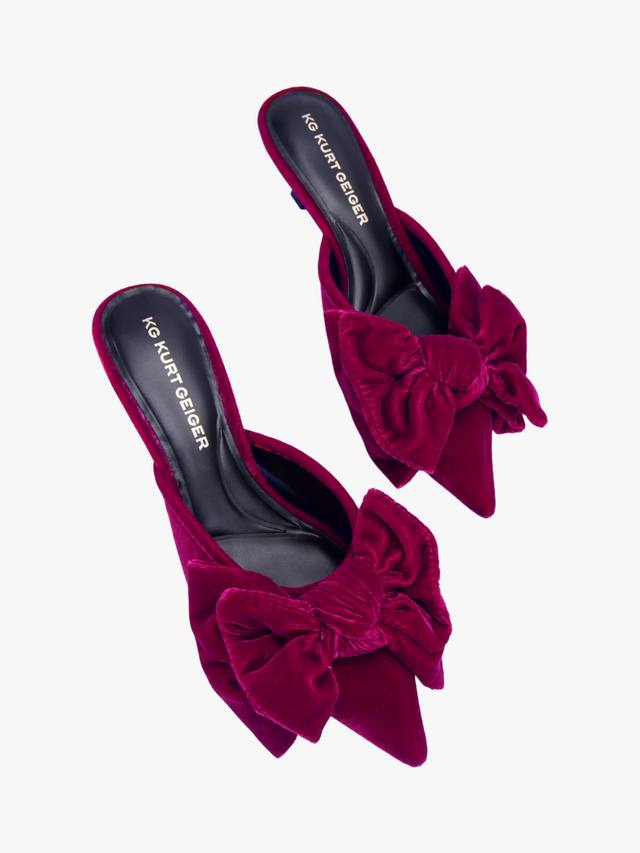 София боу мюлы на каблуке с заостренным носком KG Kurt Geiger, Pink — фото 2