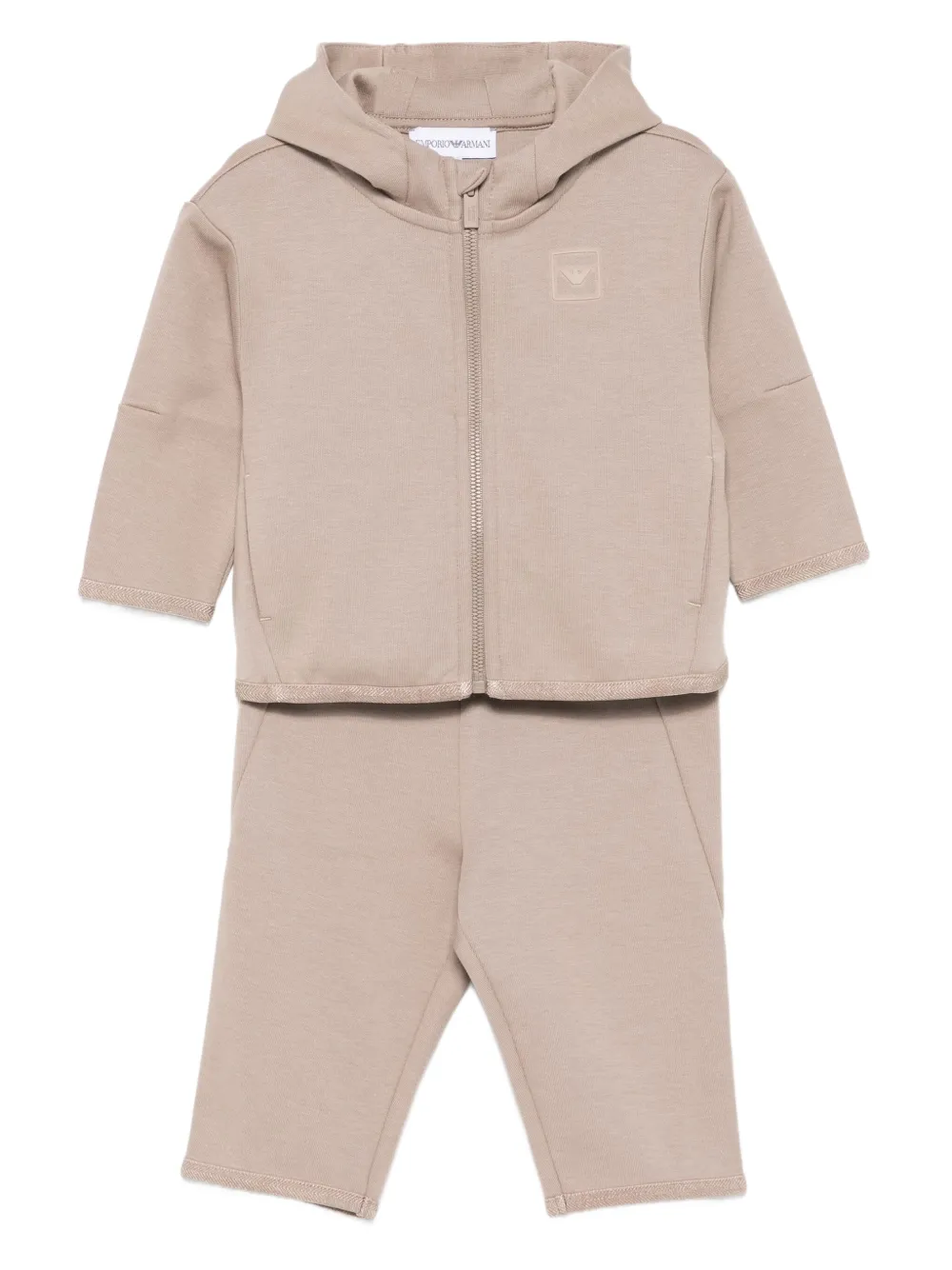 

Брюки с капюшоном и логотипом Emporio Armani Kids, коричневый