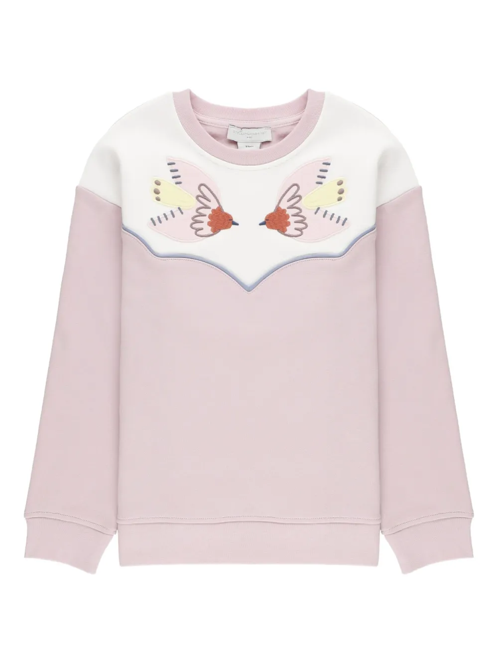 

Толстовка с вышитыми птицами Stella McCartney Kids, розовый