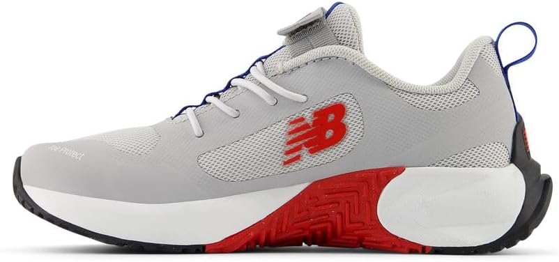 Детские кроссовки New Balance FuelCell Play V1 с застежкой-липучкой, Raincloud/Team Royal/Team Red — фото 2