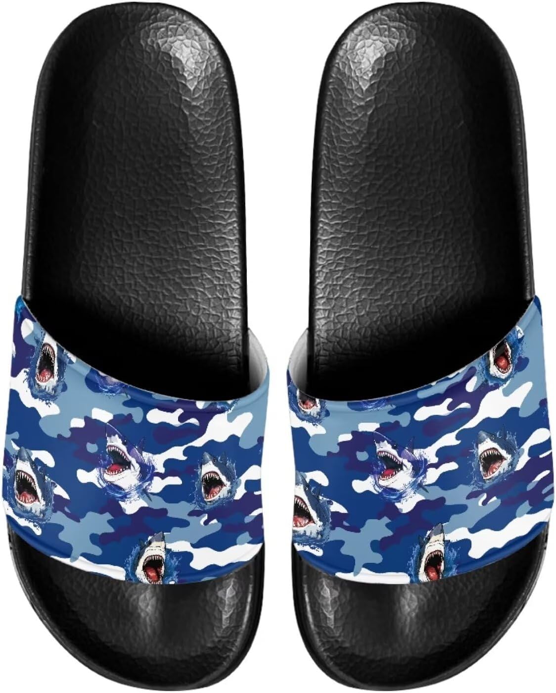 

Унисекс тапочки Mumeson, домашняя обувь, летние нескользящие пляжные сандалии, легкие тапочки для дома и улицы, размеры США 5-11, Shark Pattern