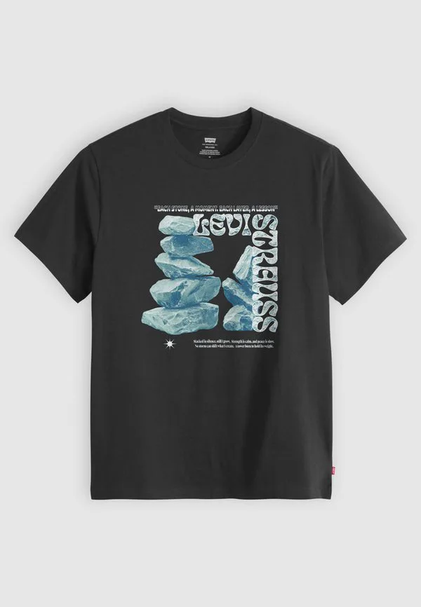 Футболка свободного кроя с принтом ss Levi'S, Abstract Rock Formation Jet Black — фото 4