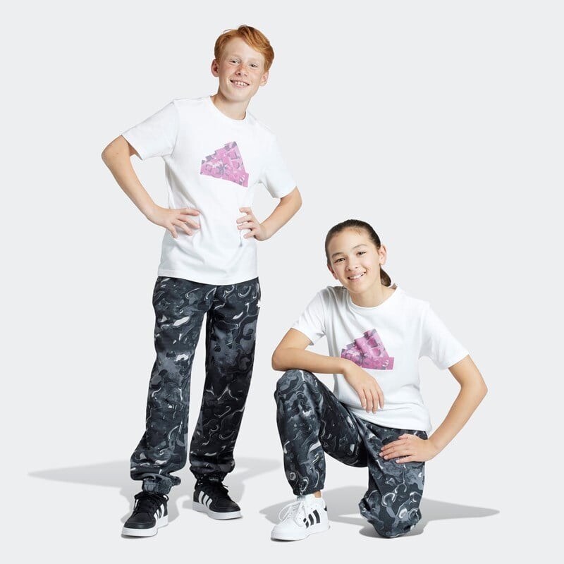 

Детская футболка с изображением будущих иконок Adidas, белый