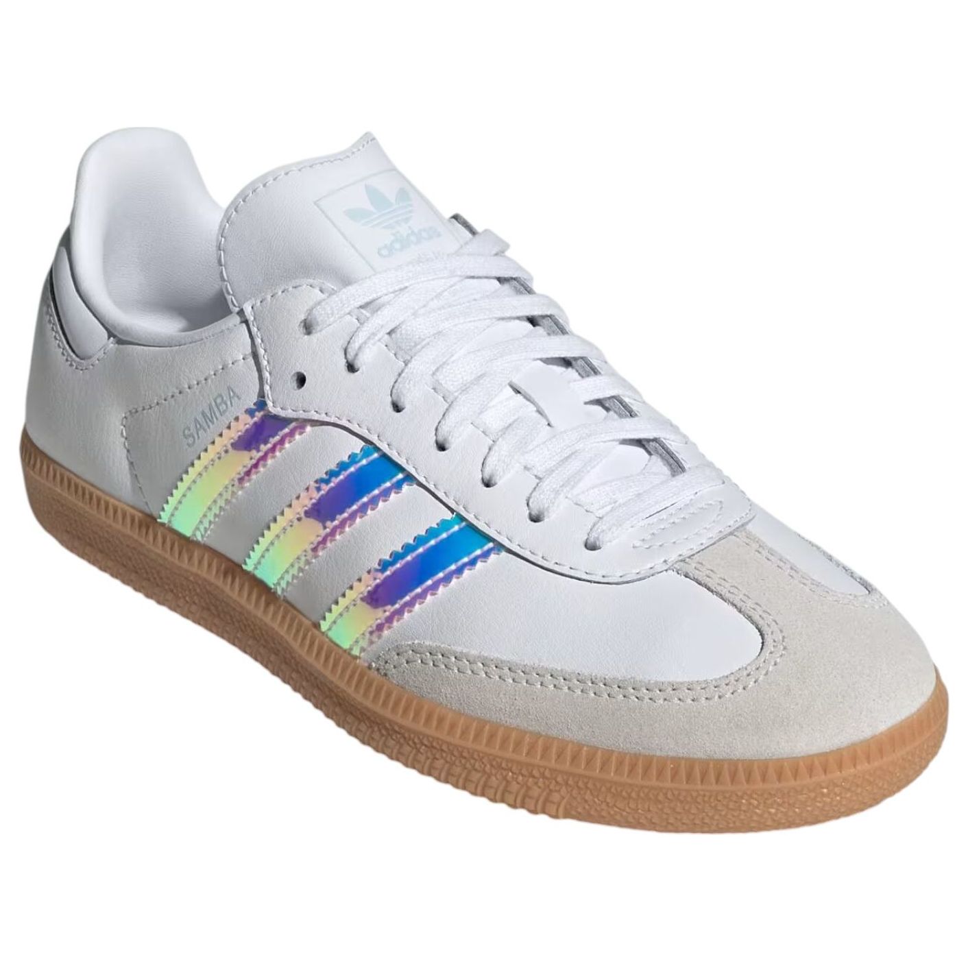 (GS) Adidas Samba 'White Iridescent Stripes' — фото 4