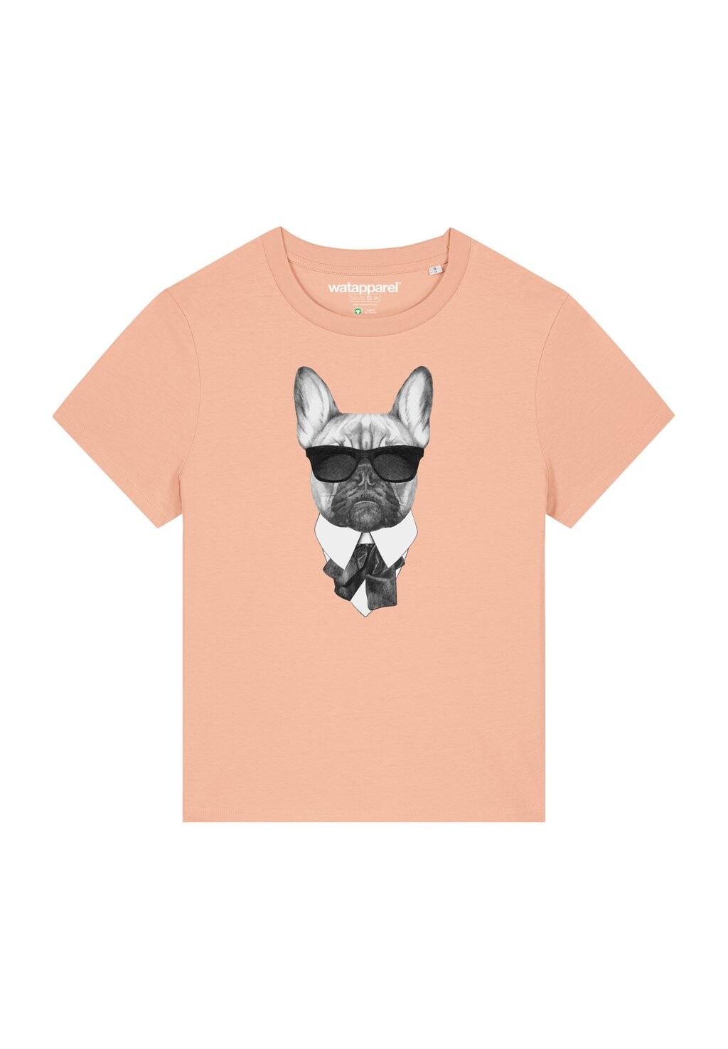 

Футболка с принтом EIN FESCHER HUND watapparel, светло-розовый