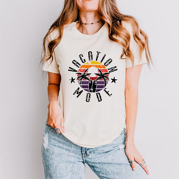 

Футболка с коротким рукавом Vacation mode circle Simply Sage Market, Cream, Зеленый, Футболка с коротким рукавом Vacation mode circle Simply Sage Market, Cream