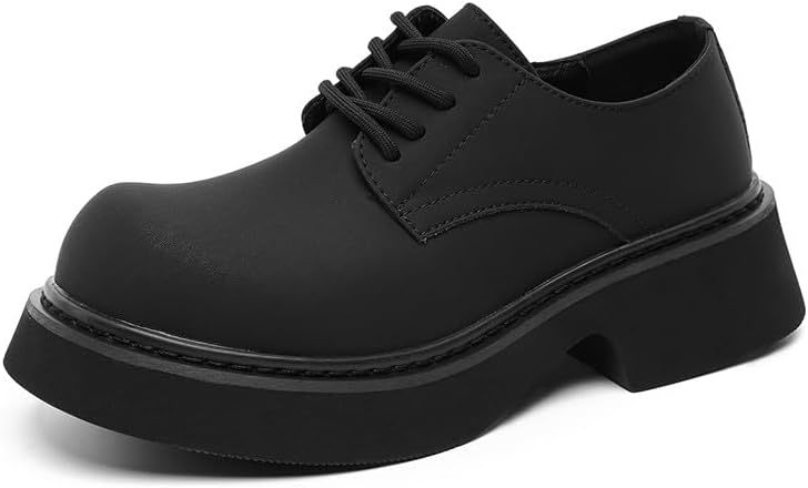 

Мужские туфли Santimon с массивной платформой в стиле оксфордов, ретро, с шнуровкой, вечерние туфли, повседневные, в готическом и панк-стиле, черный