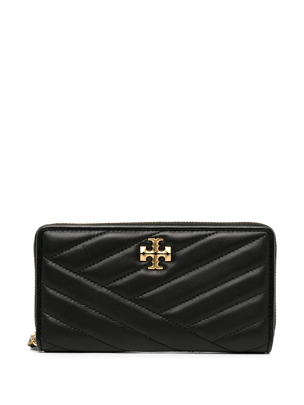 

Кошелек Kira Chevron на молнии Tory Burch, черный