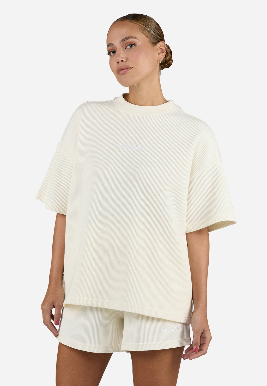 

Футболка с принтом AMANDA OVERSIZED RIB TEE Pegador, кремовый