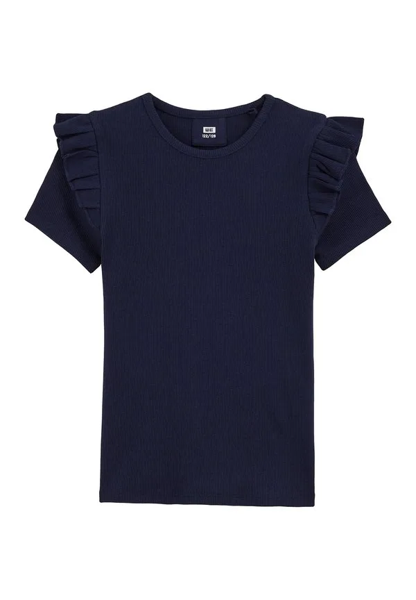 Простая футболка We Fashion, Navy Blue — фото 4