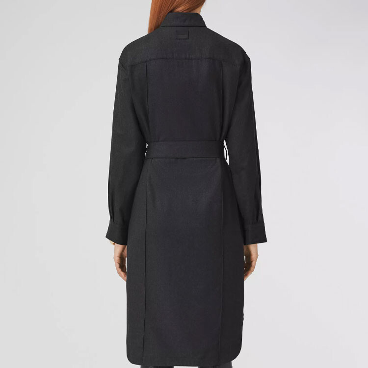Платье Burberry, женское, длинные рукава, черный — фото 4