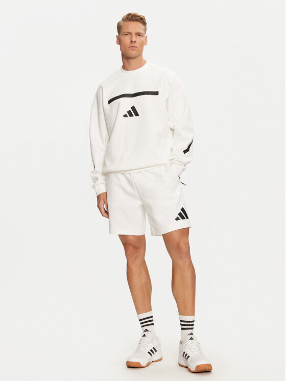 Толстовка свободного кроя Adidas, белый — фото 2