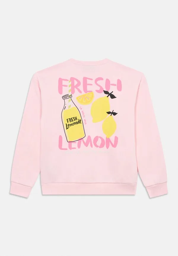 Свободная толстовка с принтом kogcanasta Only Girls, Barely Pink/Lemon — фото 2