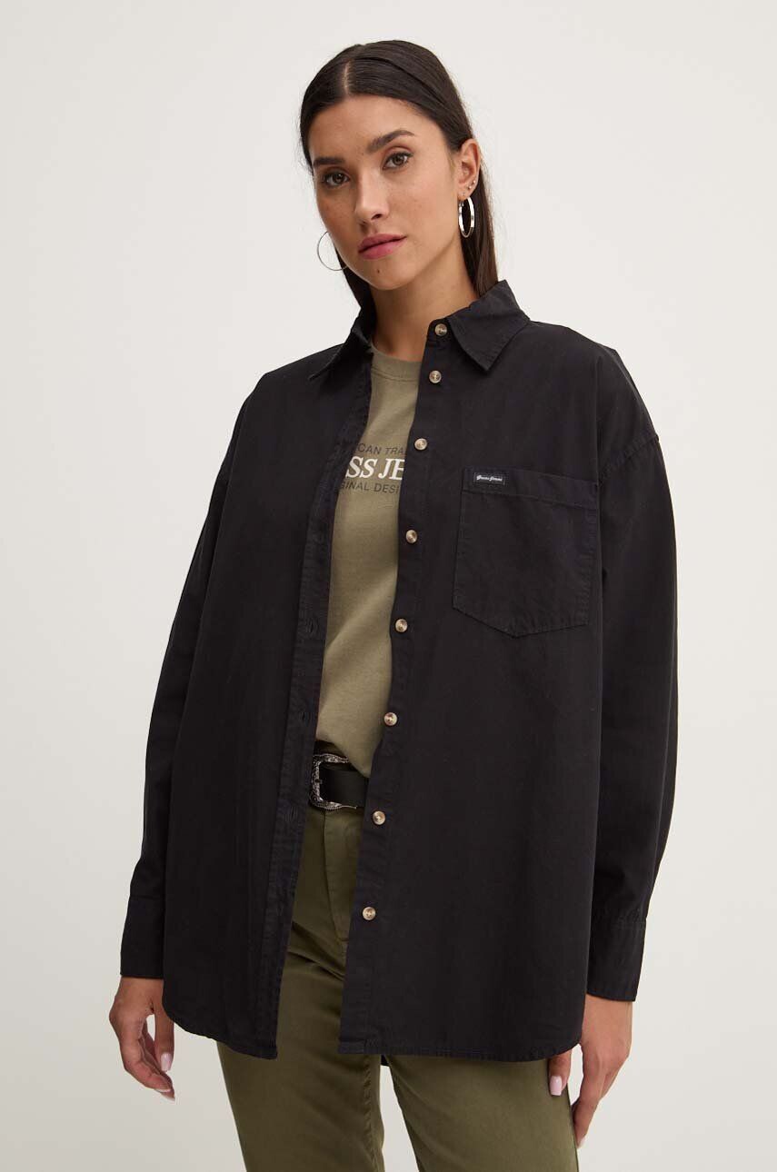 

Рубашка Guess Jeans из хлопка, черный