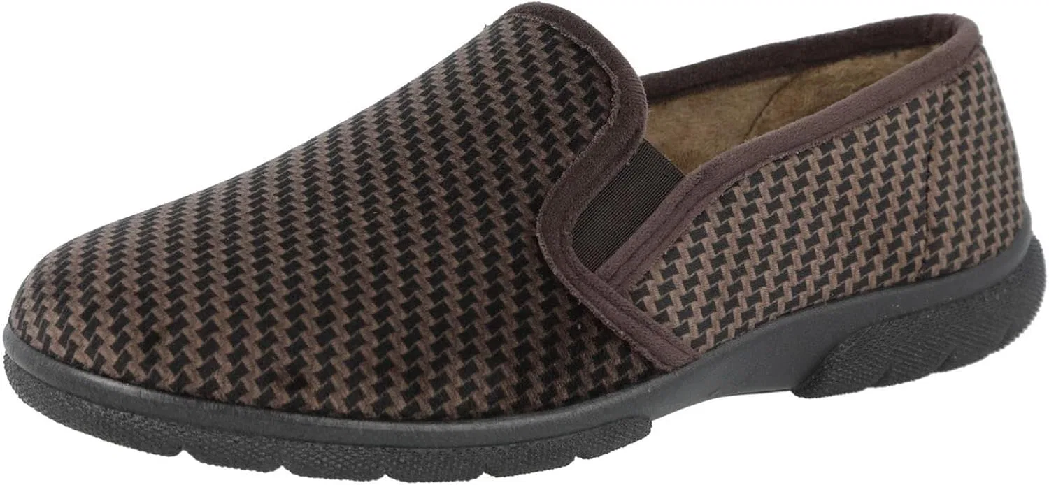 DB Shoes Мужские классические лоферы без шнурков 2V Fit, коричнево-черные, размеры от 6 до 12