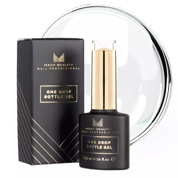 

Однофазный гель для маникюра, 001 прозрачный, 15 мл Many Beauty One drop bottle gel, цвет clear