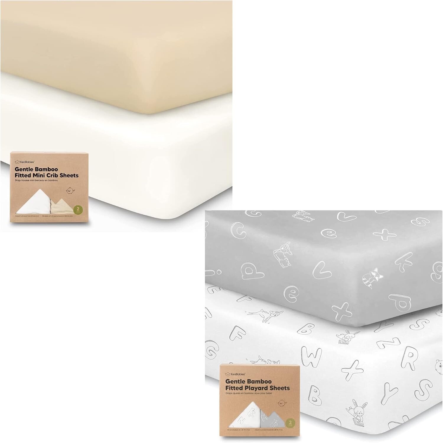 

Kea 2-Pack мини-простыней для детской кроватки KeaBabies