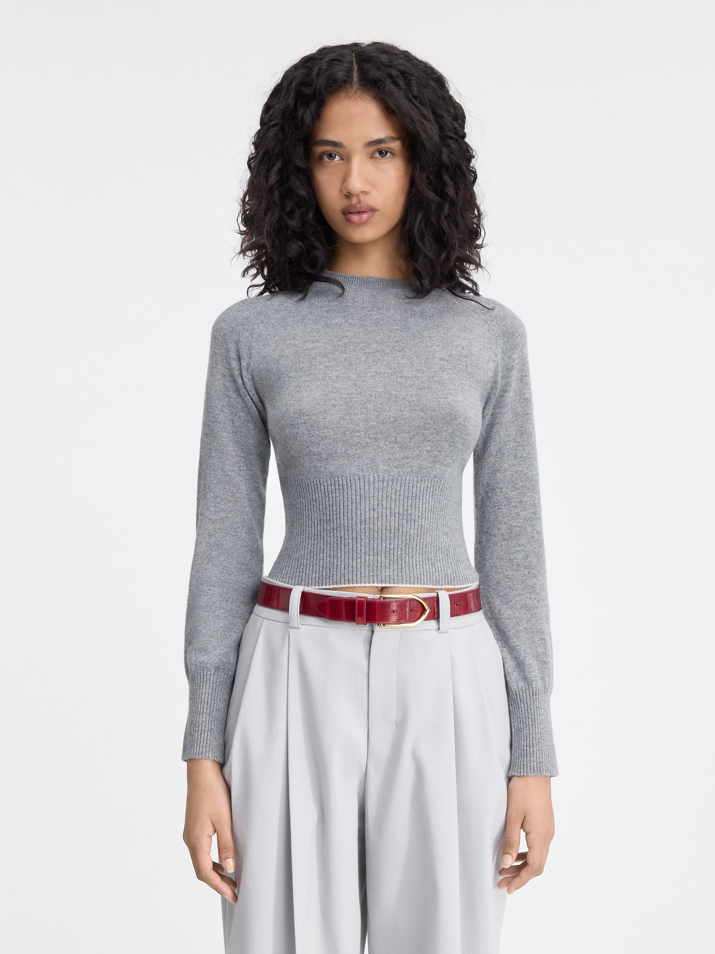 

Ребристый джемпер JACQUEMUS The Soglia knit, серый