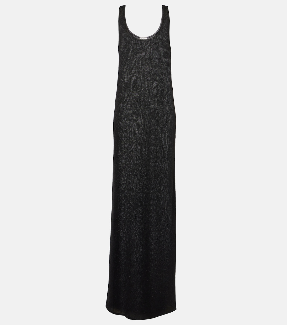

Ламе макси-платье Saint Laurent, Noir/Noir Brillant