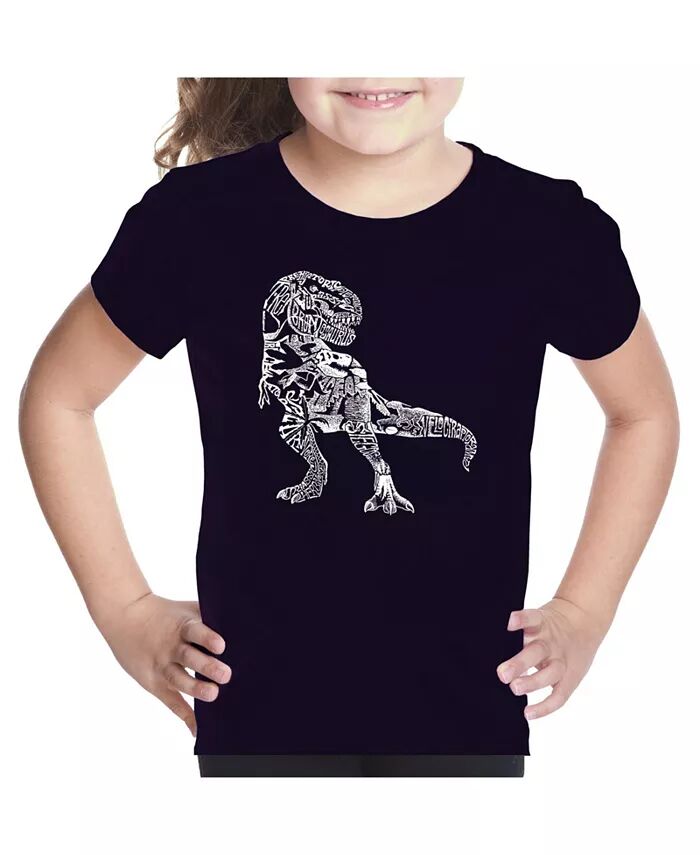 

Футболка Big Girl's Word Art - Dino Pics LA Pop Art, черный