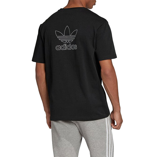 Футболка originals logo sports short sleeve black Adidas, черный — фото 4