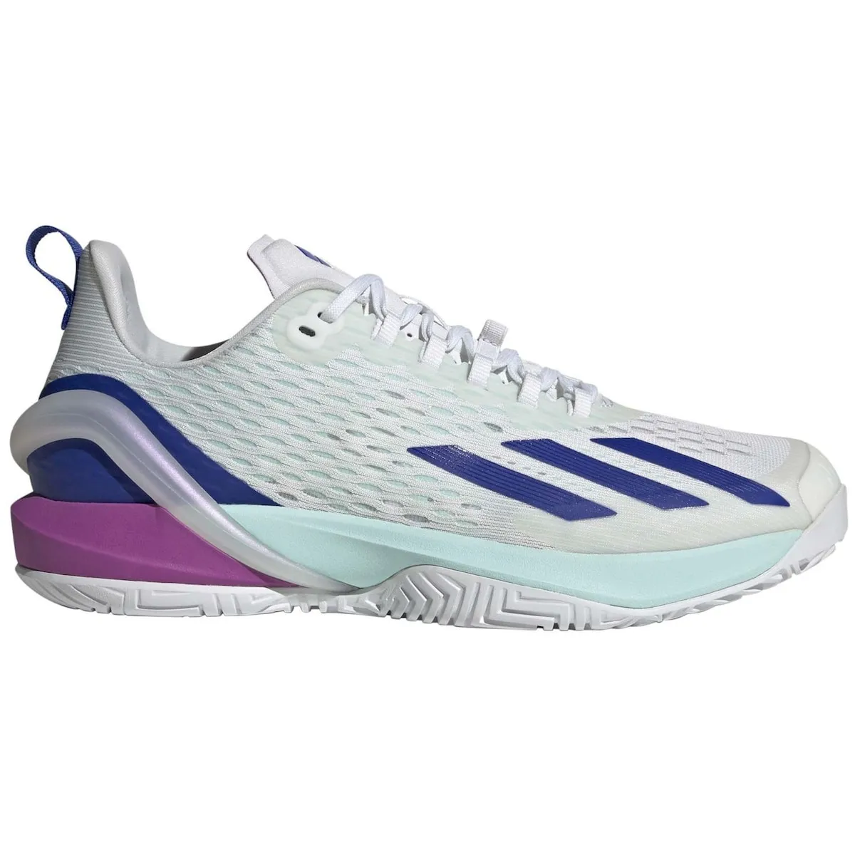 

Мужские теннисные кроссовки Adidas ADIZERO CYBERSONIC, белый/фиолетовый