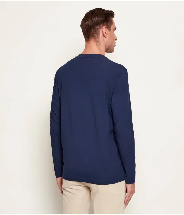 Футболка с длинным рукавом TChark regular fit Boss Orange, темно-синий — фото 3