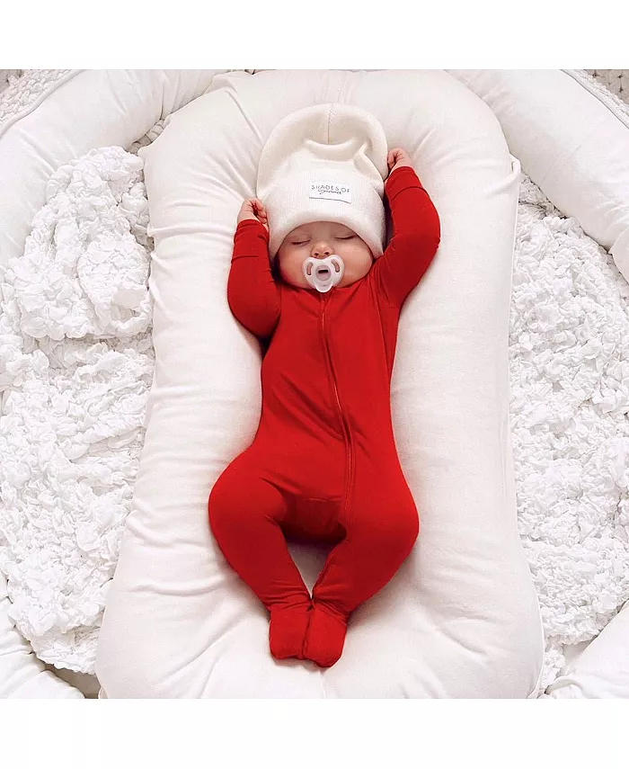 Унисекс комбинезон Baby Winterberry Red Convertible Footie Bellabu Bear, красный — фото 2