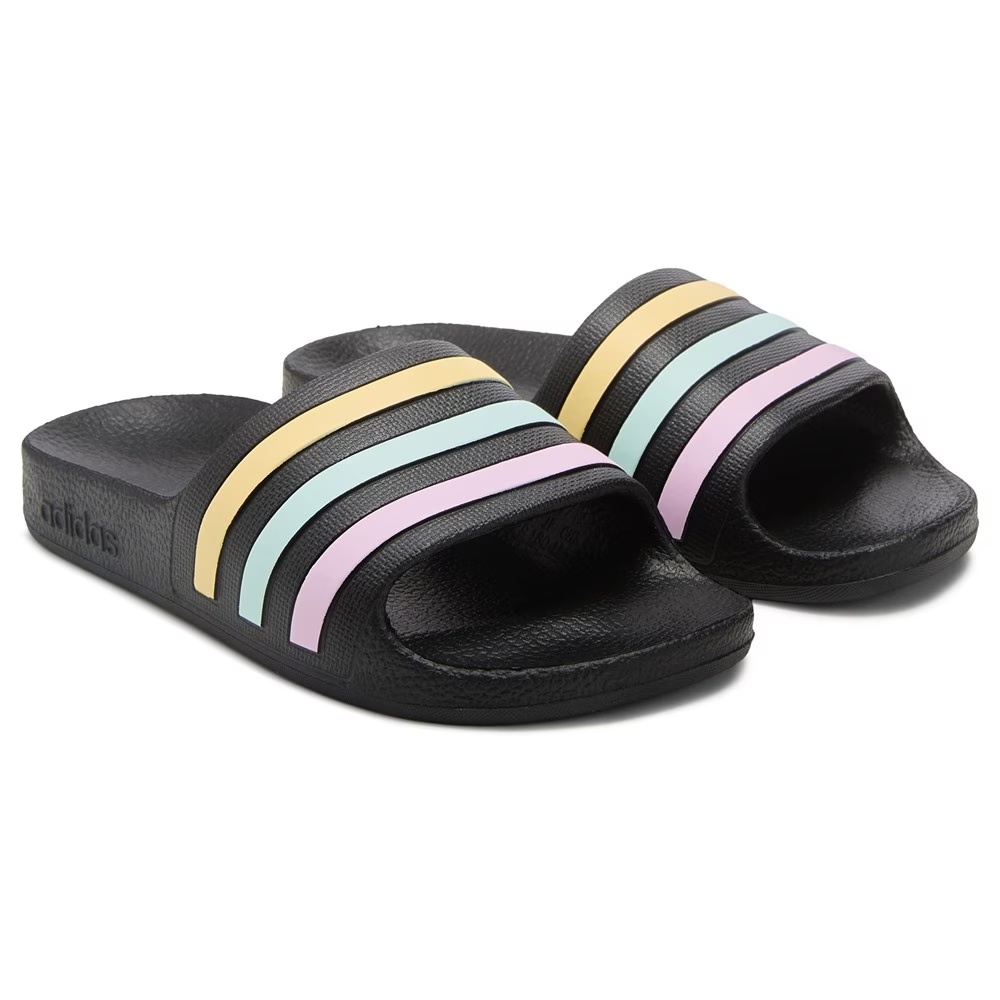 

Детские сандалии adilette aqua slide для маленьких/больших детей Adidas, black/multi