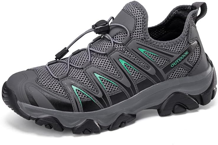

Мужские походные кроссовки для улицы, легкие треккинговые кеды, дышащие обувь для походов, прогулок, альпинизма, кемпинга и путешествий Qacksv, серый