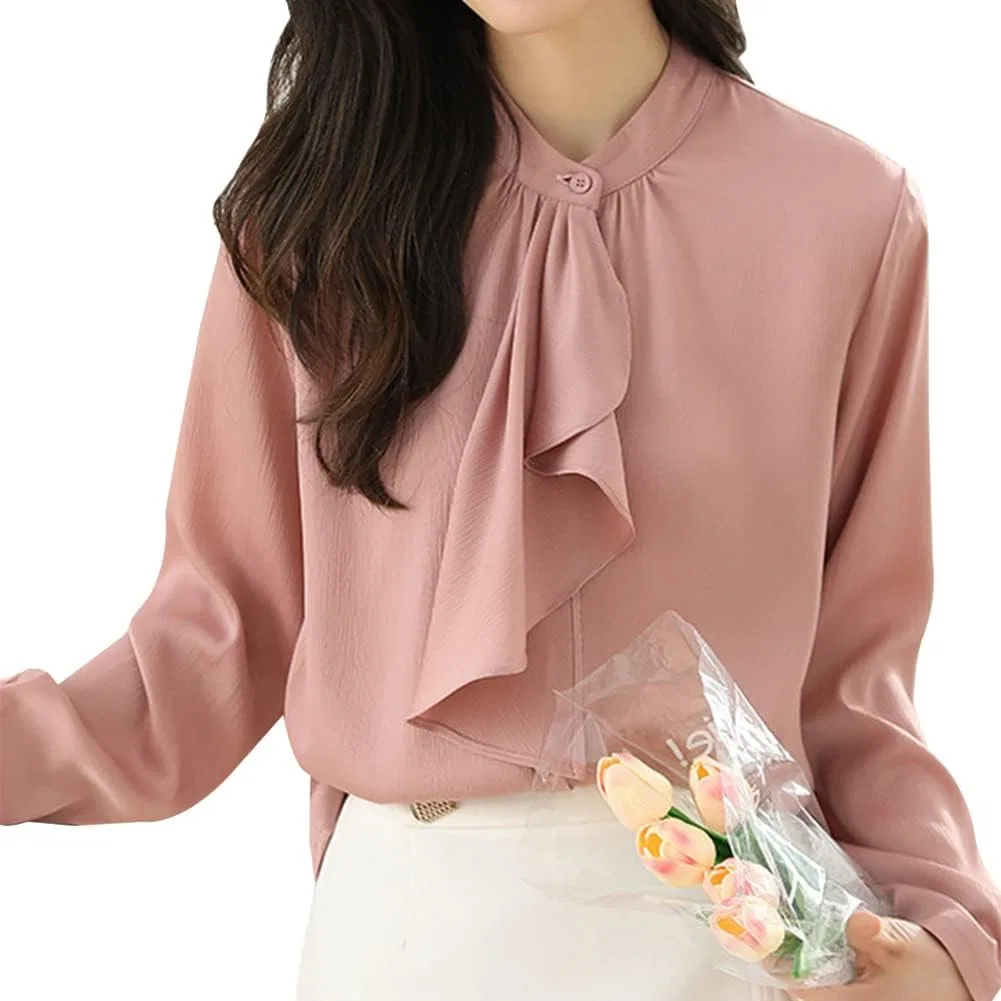 Блуза с галстуком, женская, Thai, Pink