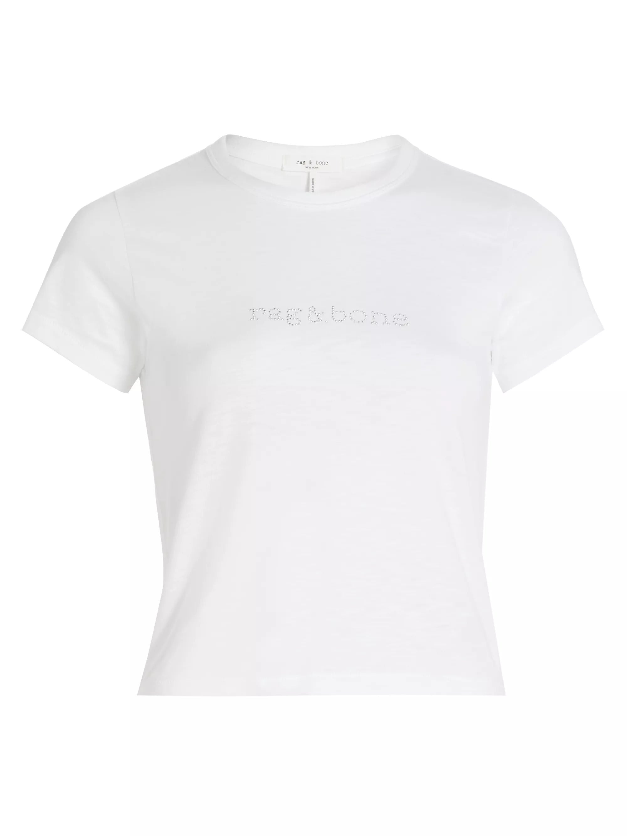 

Футболка женская RB Logo Stud Tee, белая, rag & bone