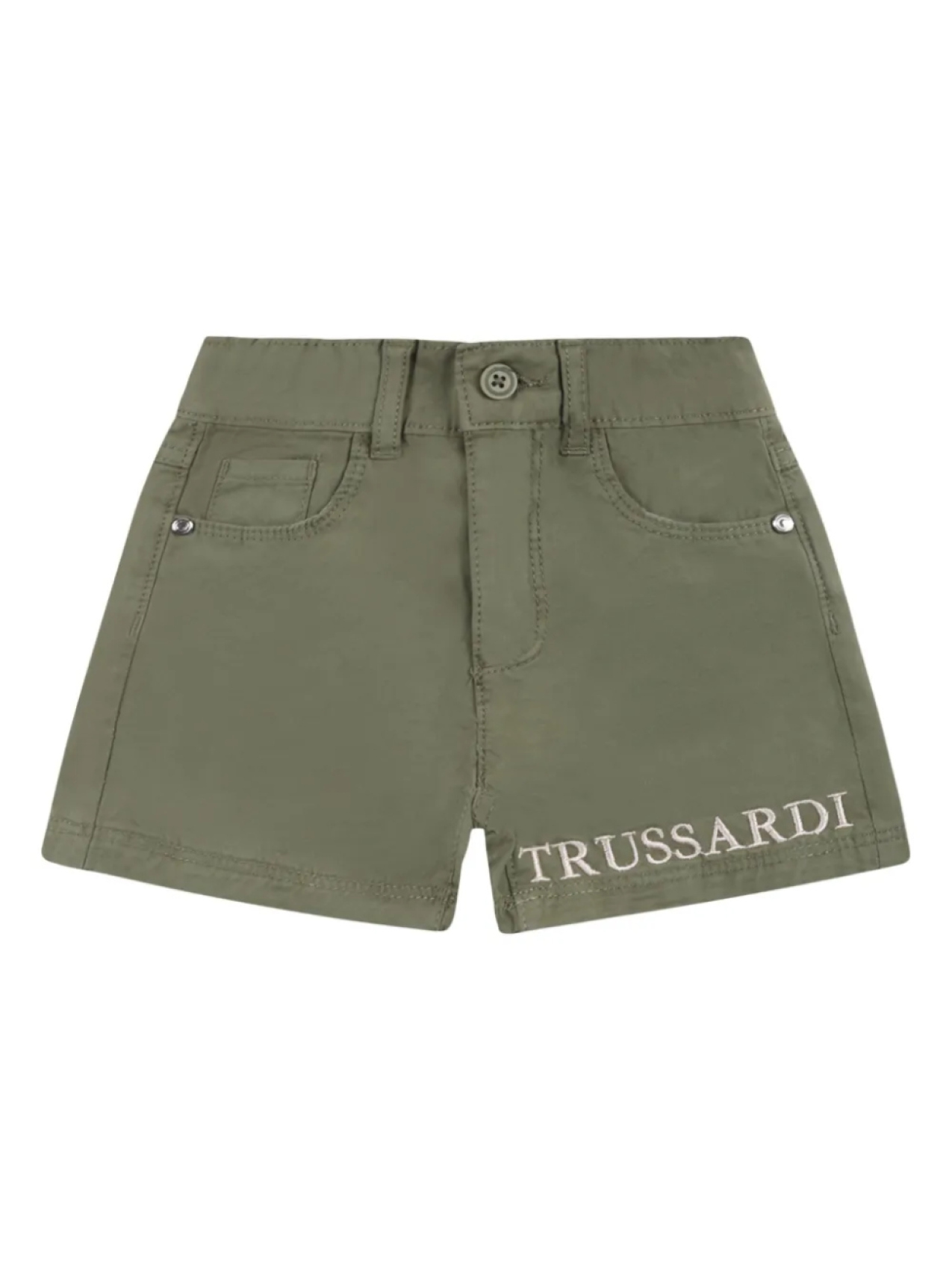 

TRUSSARDI JUNIOR шорты с вышитым логотипом, зеленый