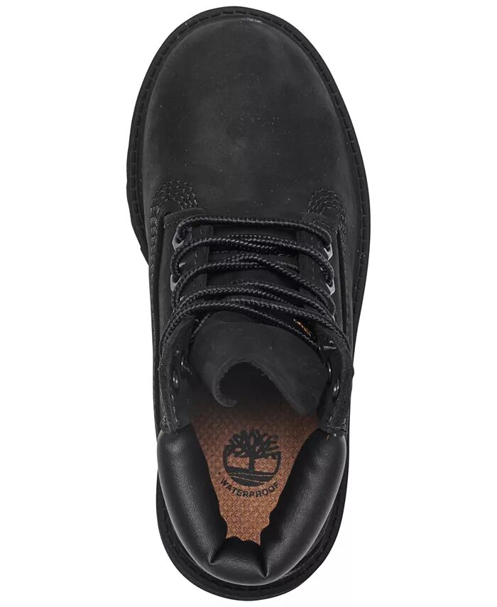 Детские 6-дюймовые водонепроницаемые ботинки премиум-класса от Finish Line Timberland, черный — фото 3