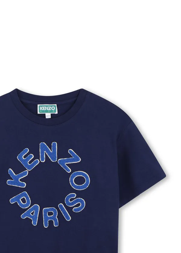 Футболка с принтом kurzärmeliges Kenzo Kids, Medieval Blue — фото 3