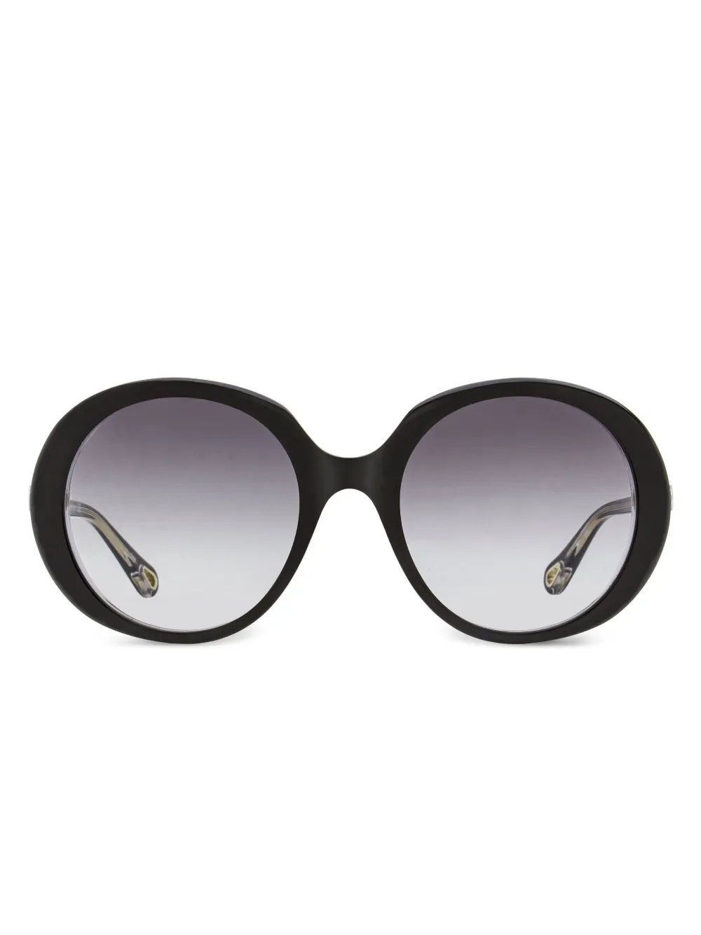 

Большие круглые солнцезащитные очки Chloé Eyewear, черный